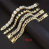 4 Pcs 14K Gold Plated Iced CZ Bling Tennis Heart Cuban Link Men Women Bracelets